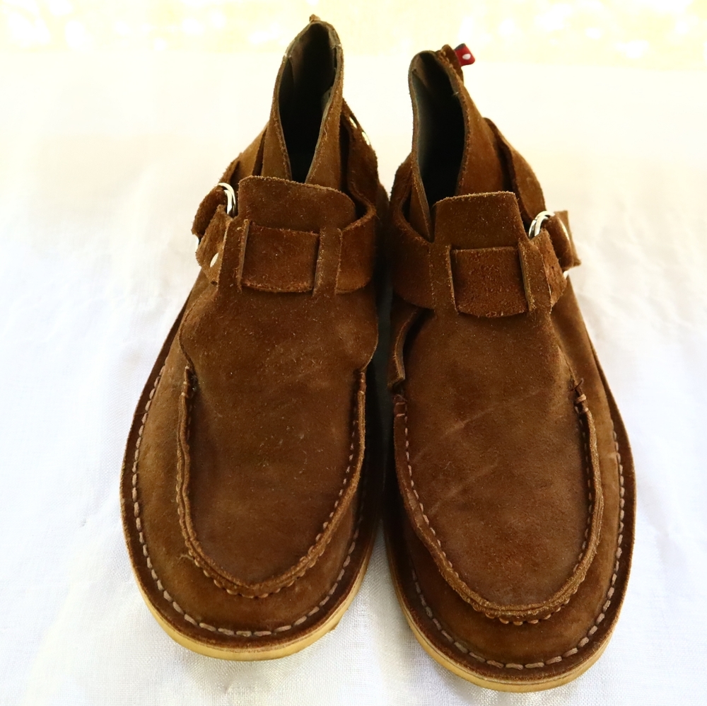 Men's Brown Suede Chukka Ankle Boots, 44 10.5 Hand Sewn
